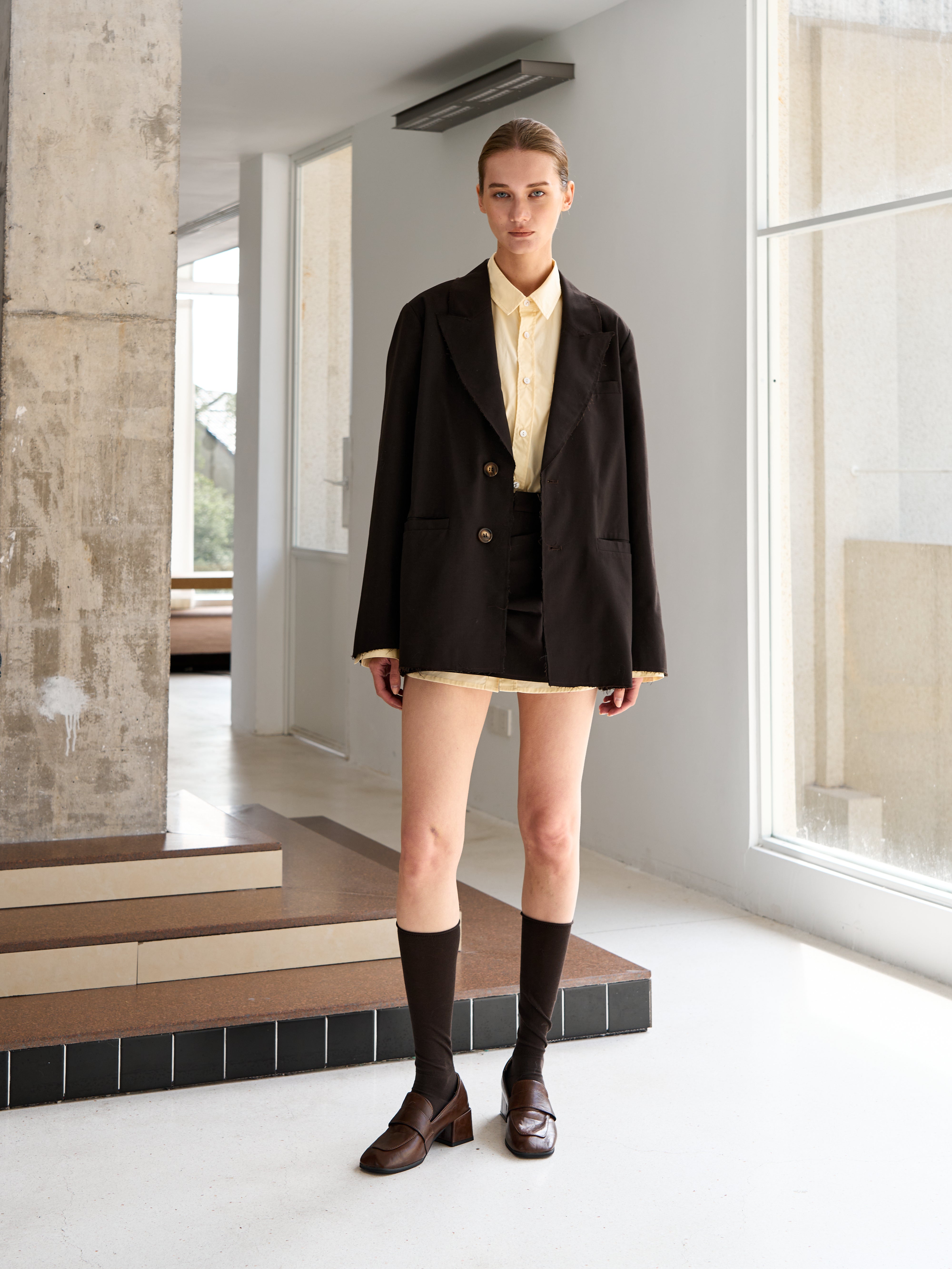 Layered Drape Mini Skirt