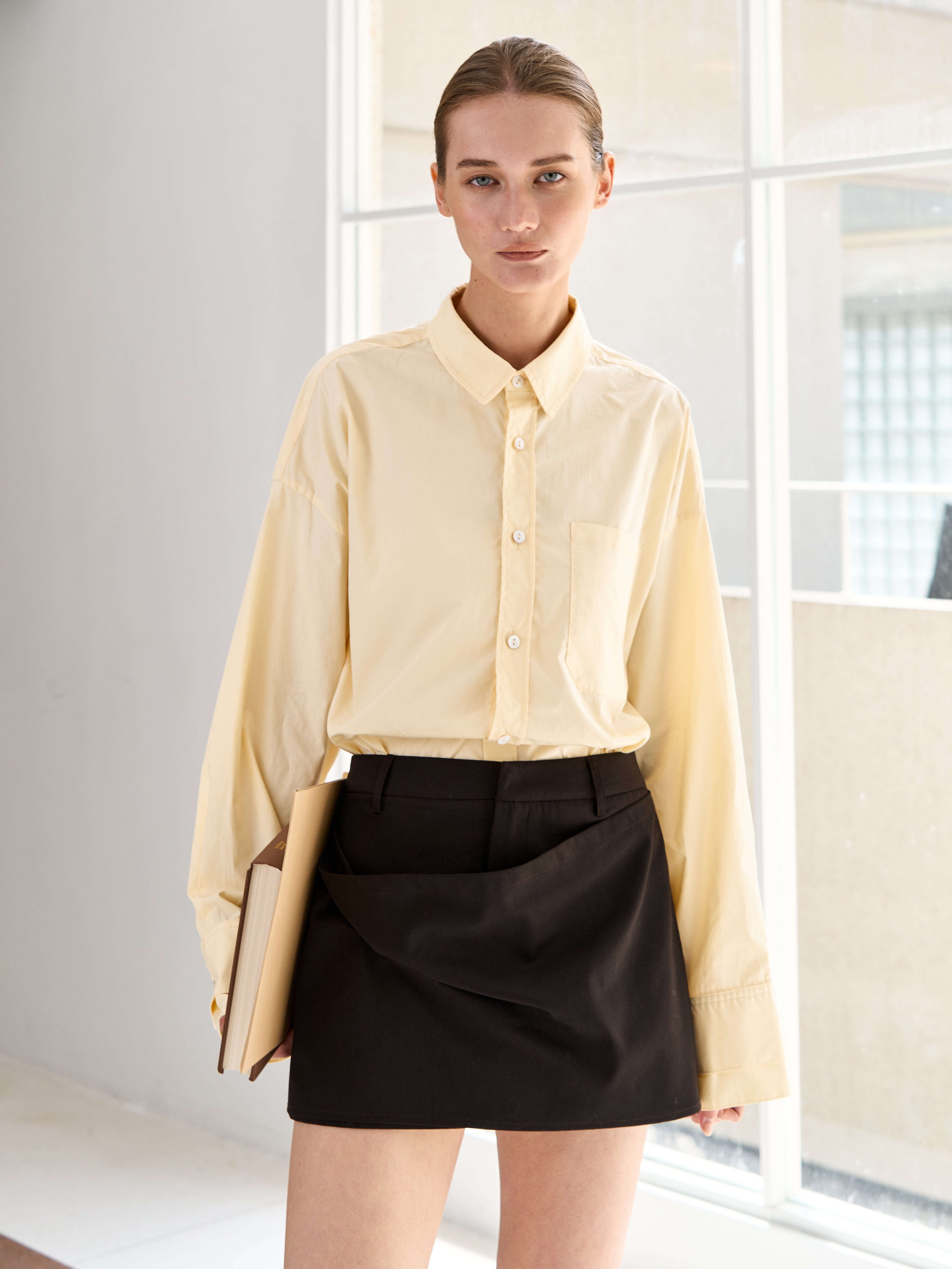 Layered Drape Mini Skirt