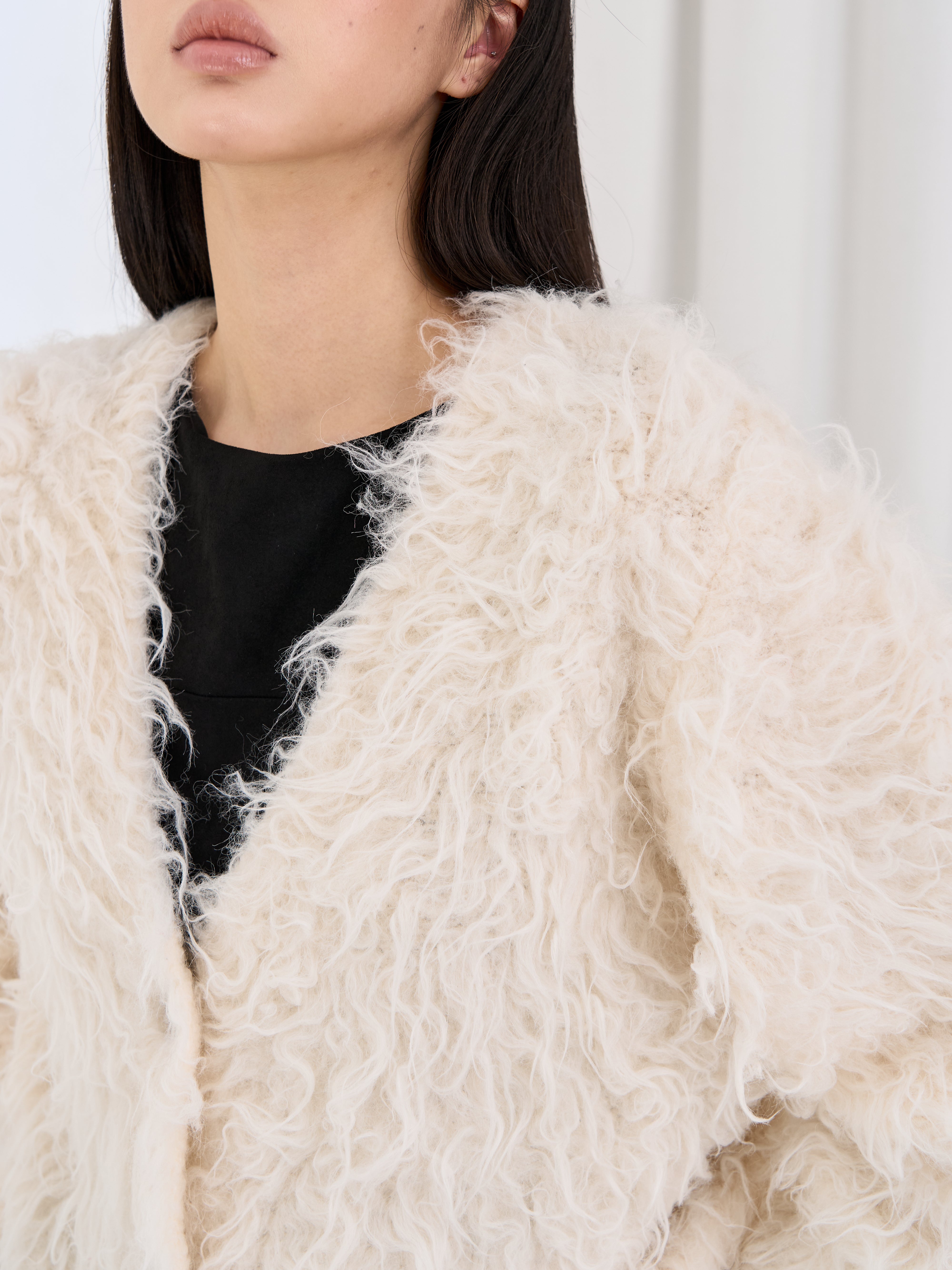 shaggy Wool Cardigan