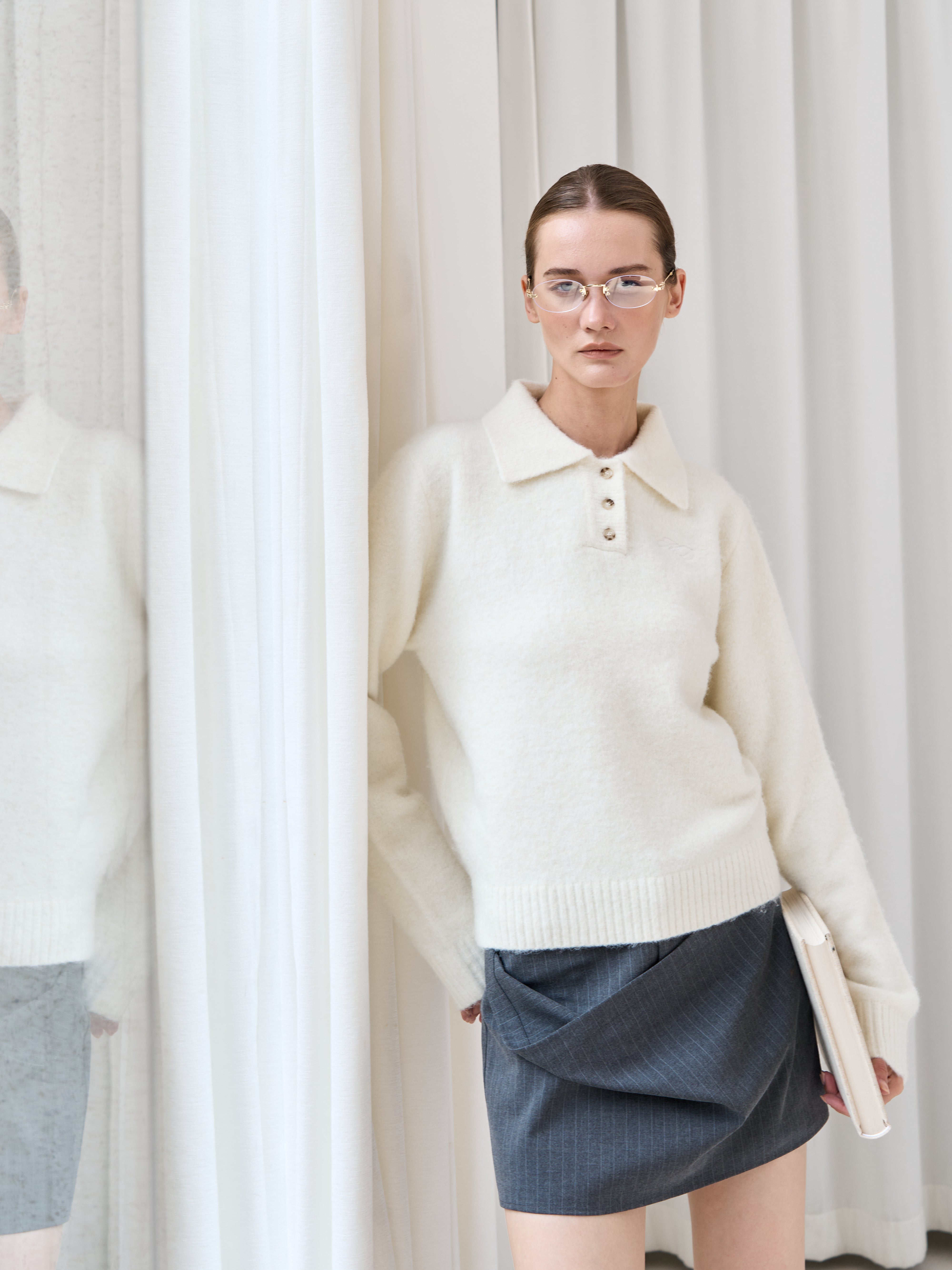 Layered Drape Mini Skirt