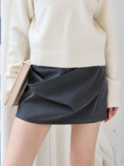 Layered Drape Mini Skirt