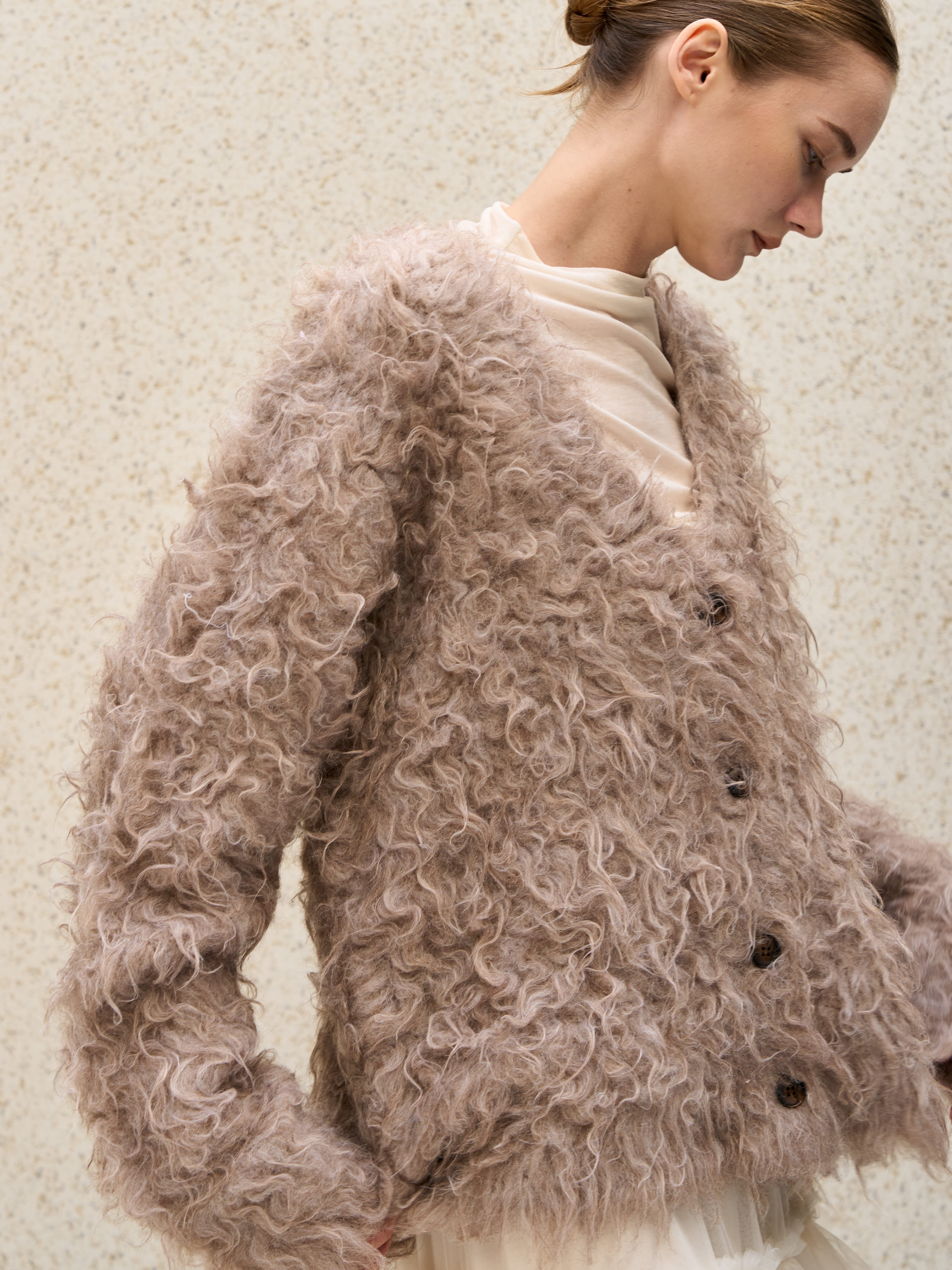 shaggy Wool Cardigan