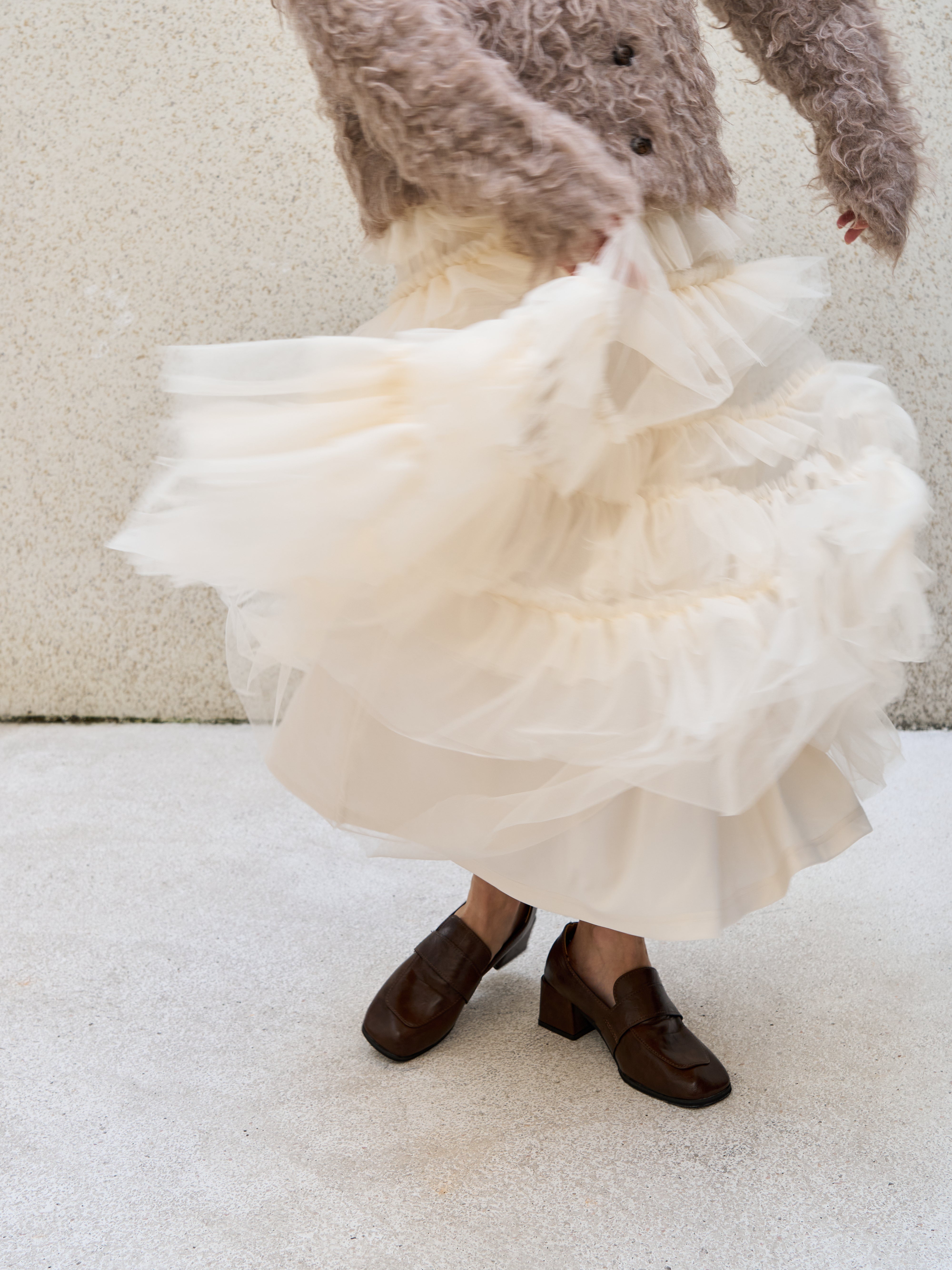 Layered Volume Tulle Skirt