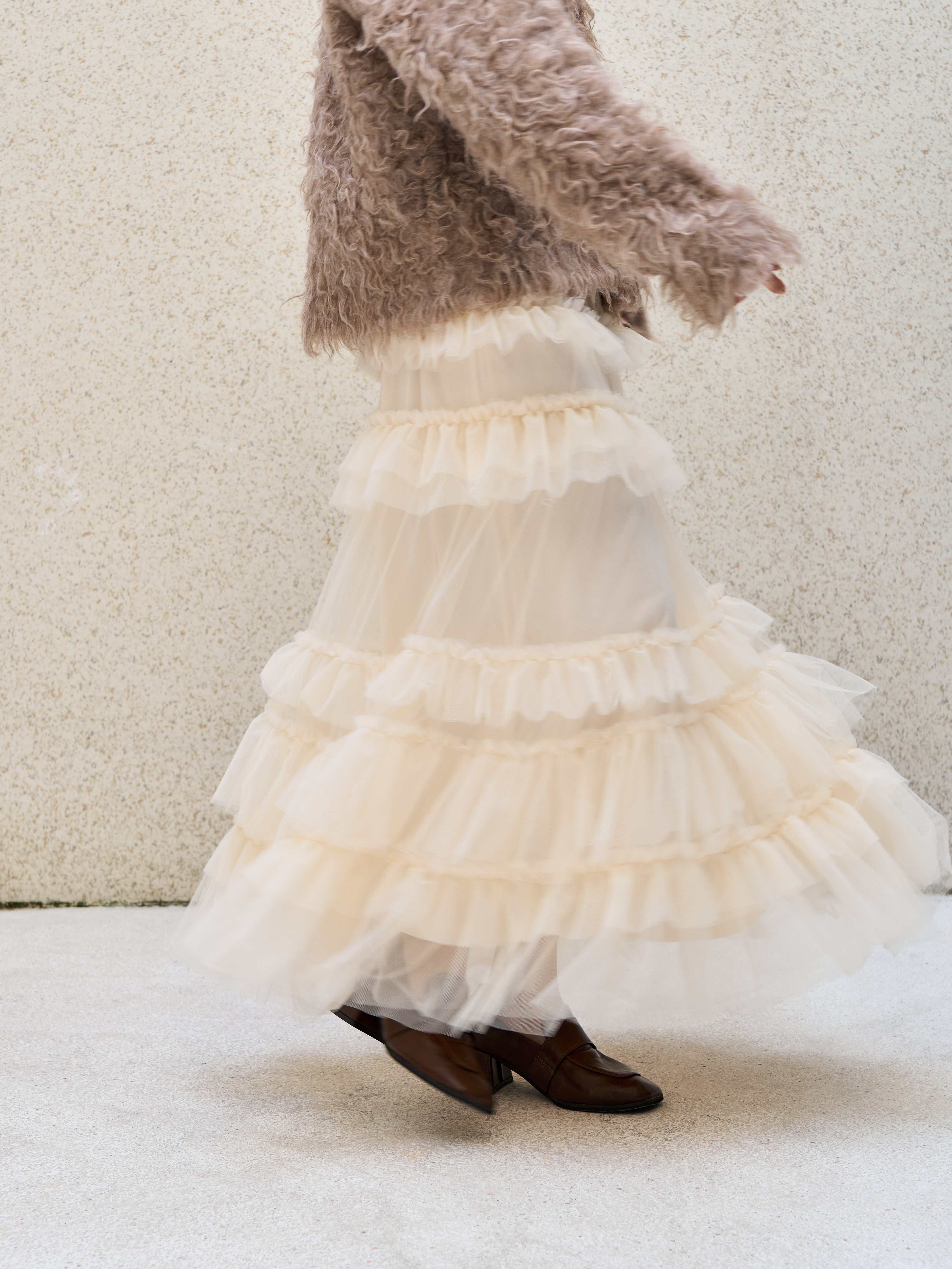 Layered Volume Tulle Skirt