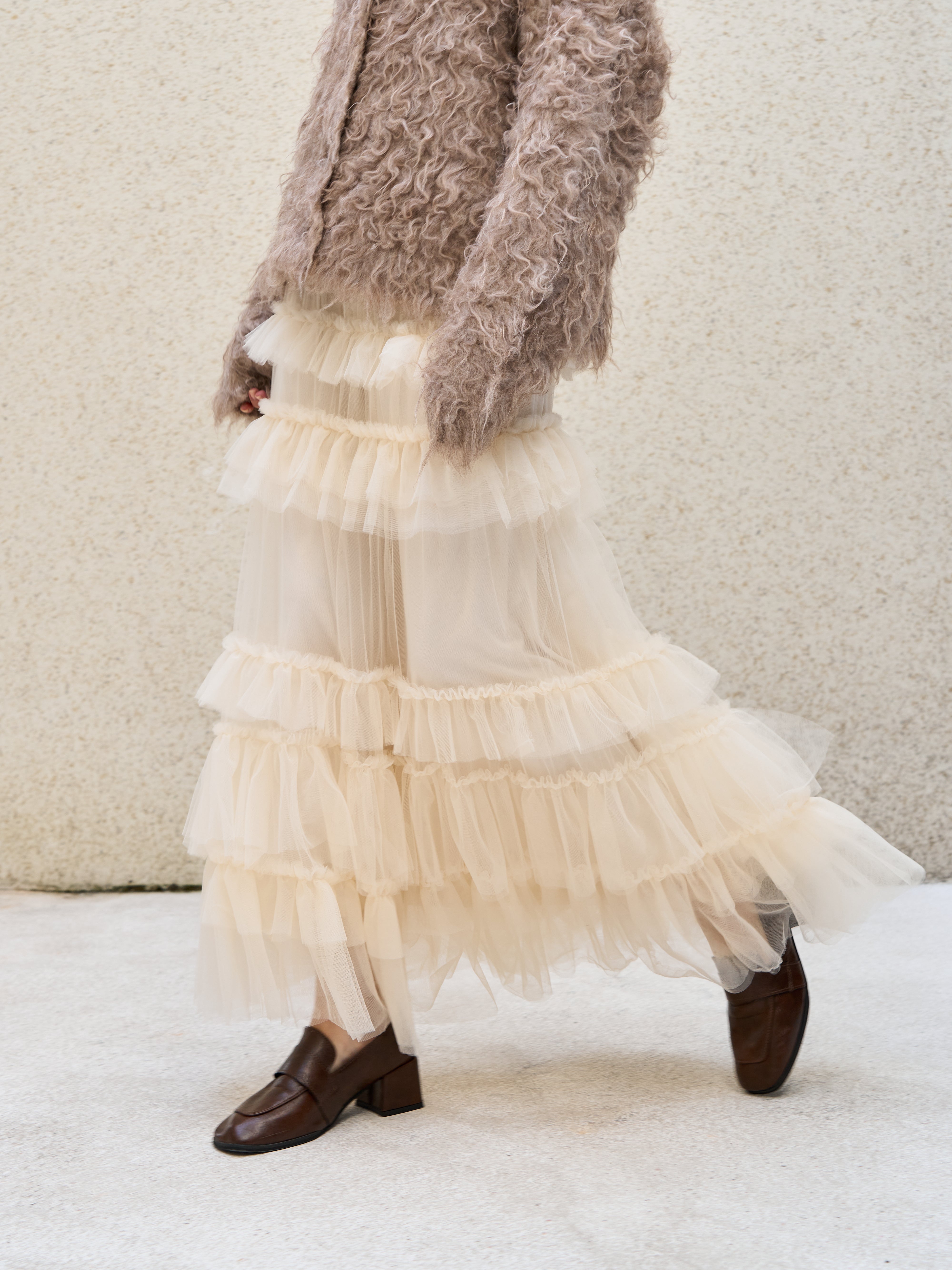 Layered Volume Tulle Skirt