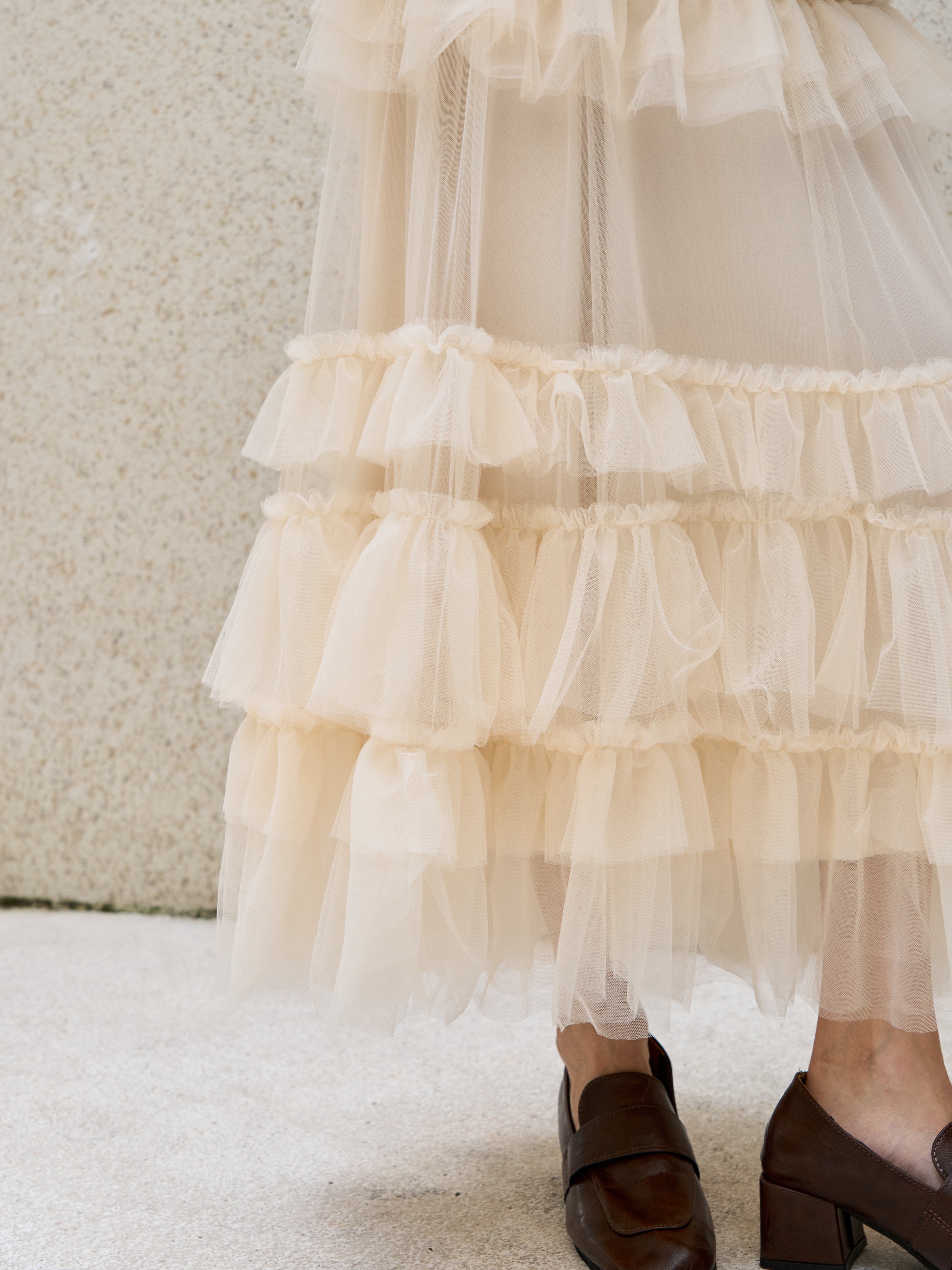 Layered Volume Tulle Skirt