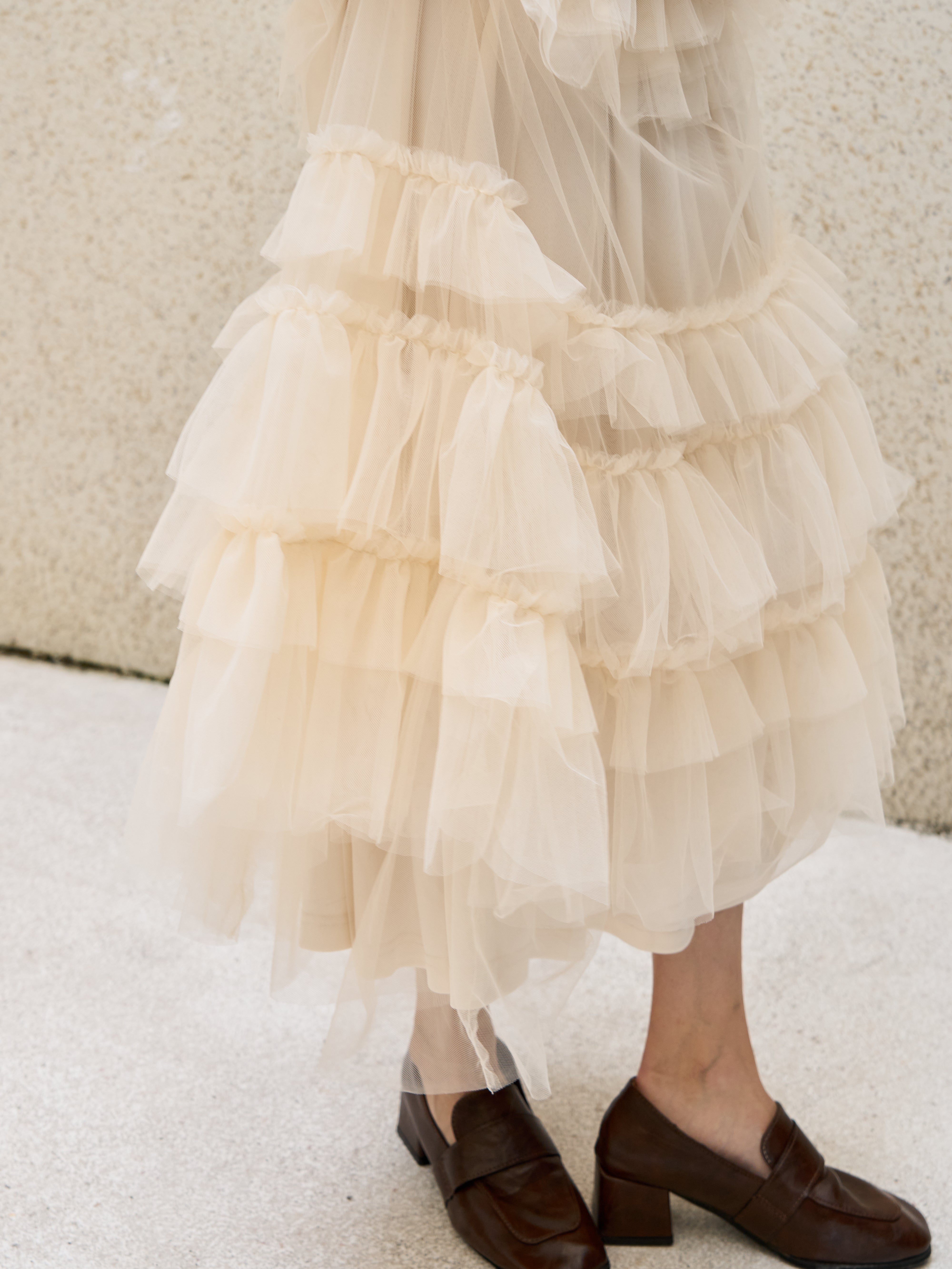 Layered Volume Tulle Skirt