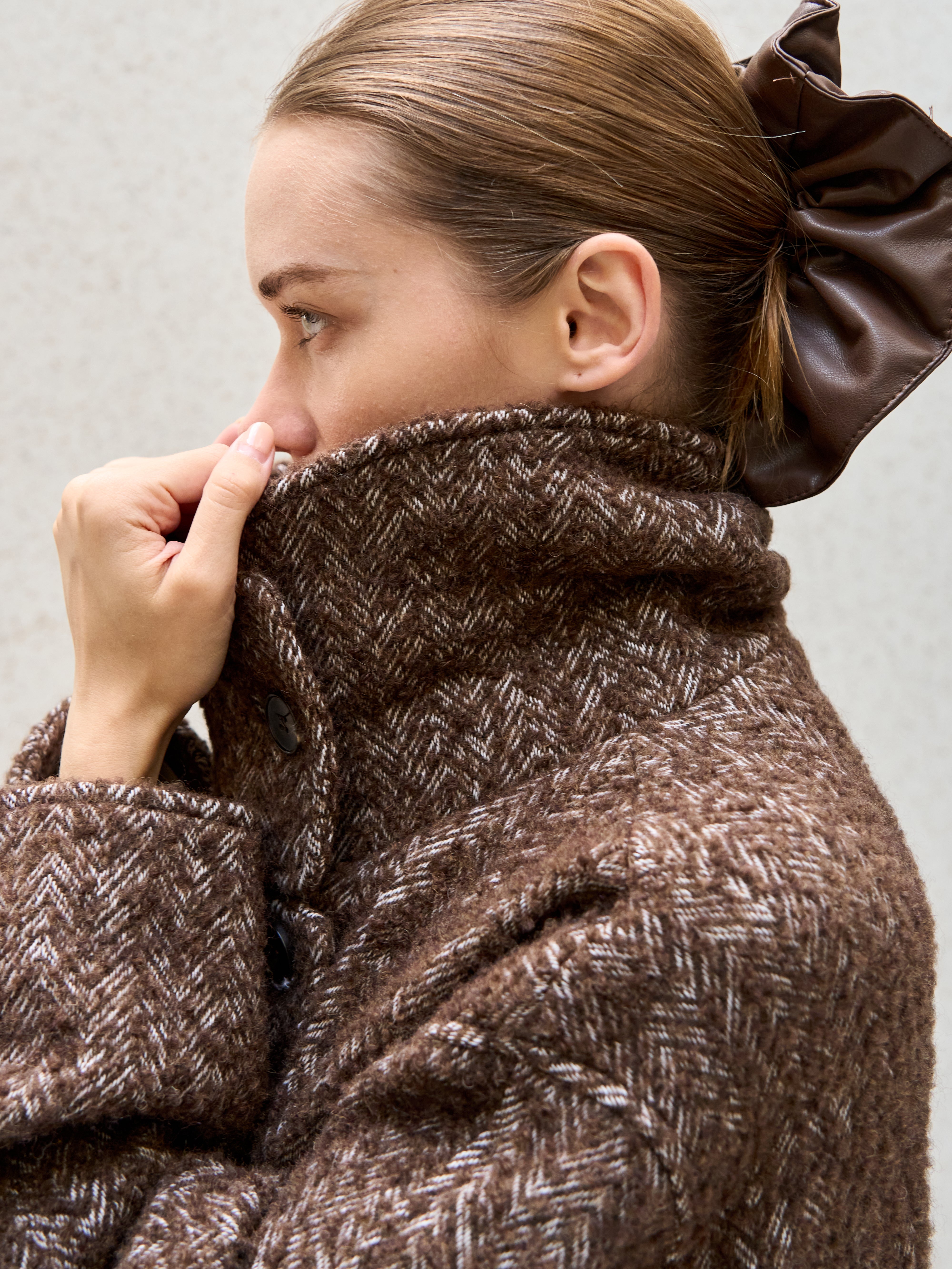 Heritage Herringbone Long Coat