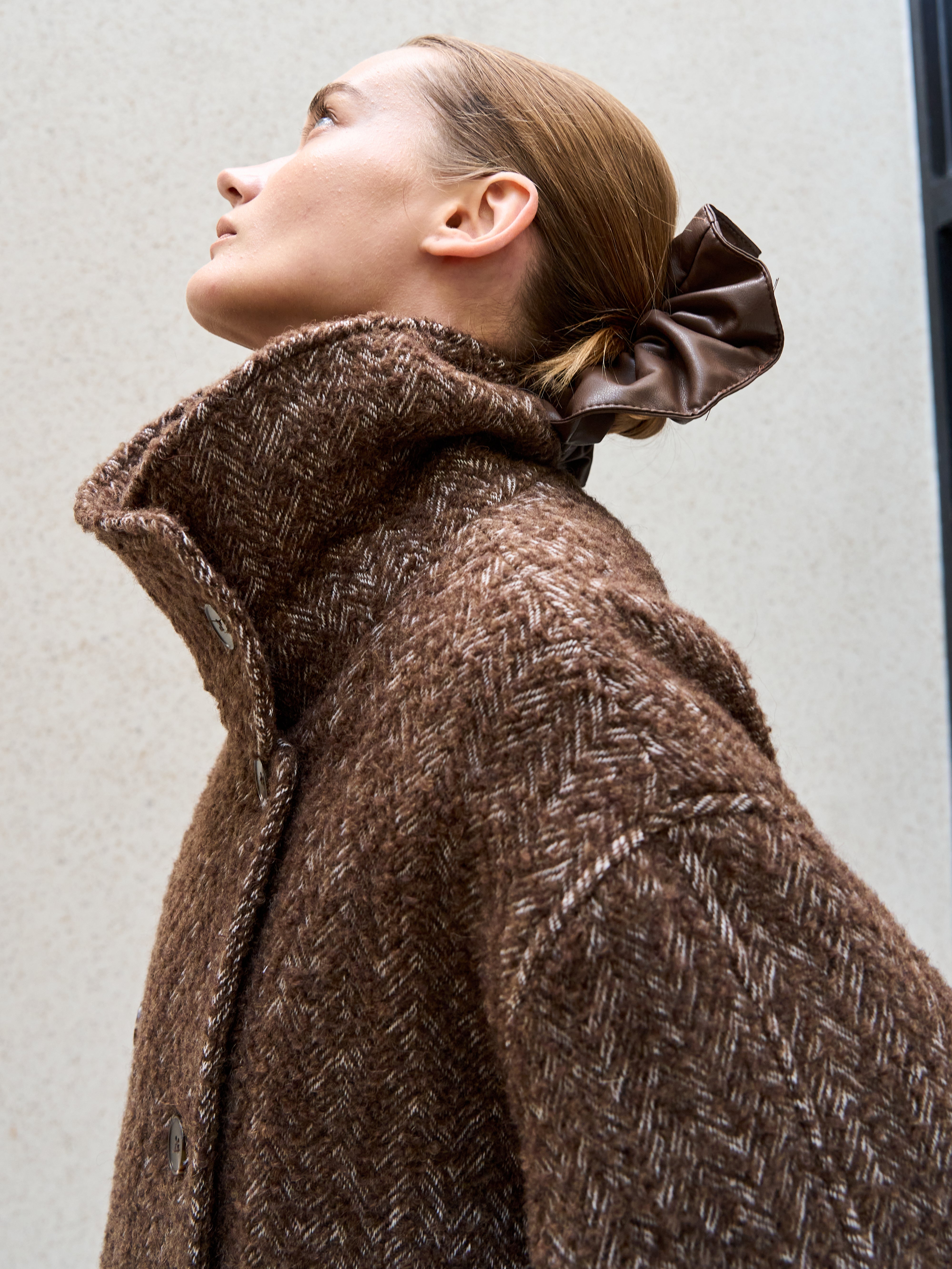 Heritage Herringbone Long Coat