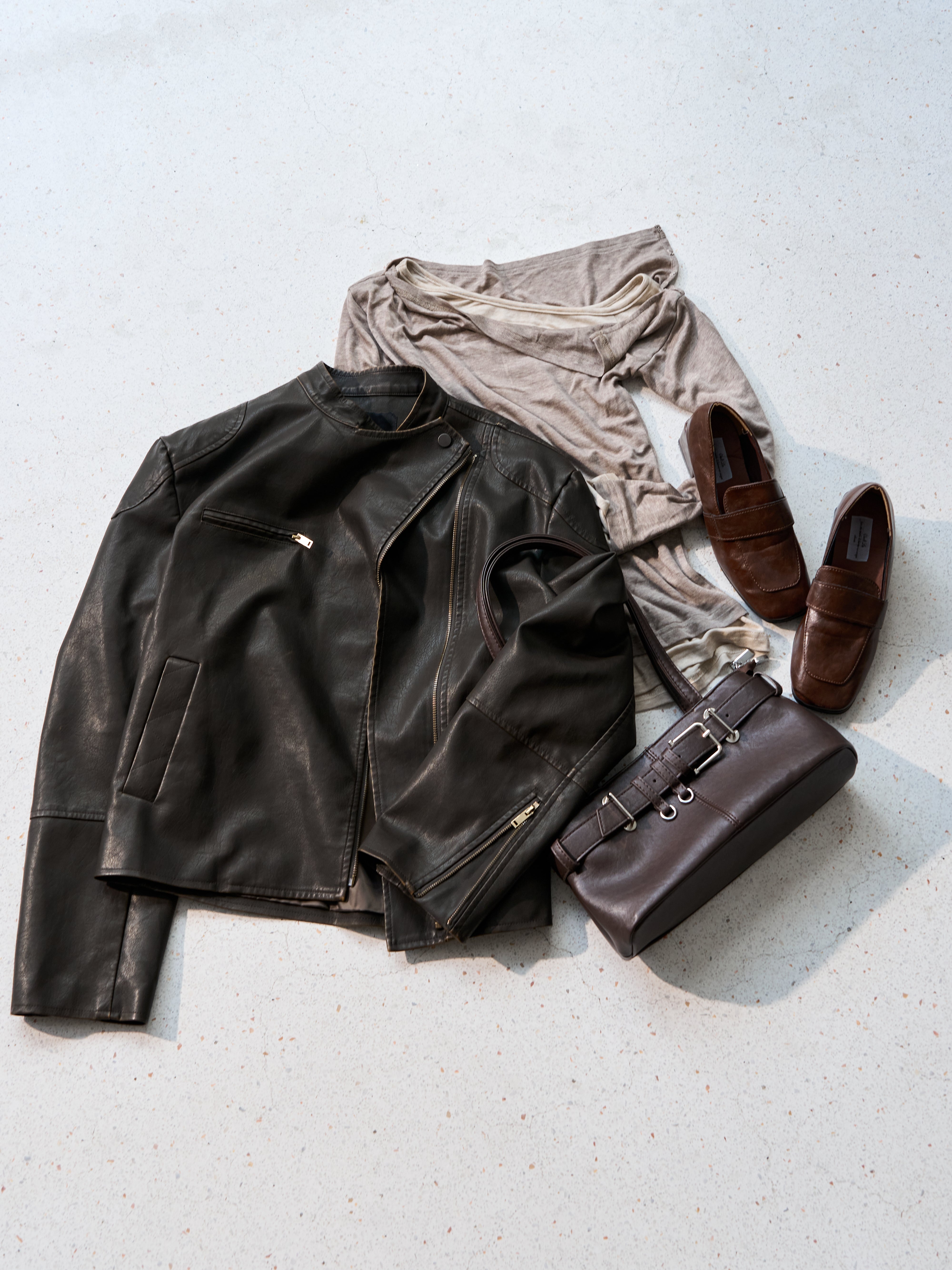 Asymmetric Rider jacket – MUTED