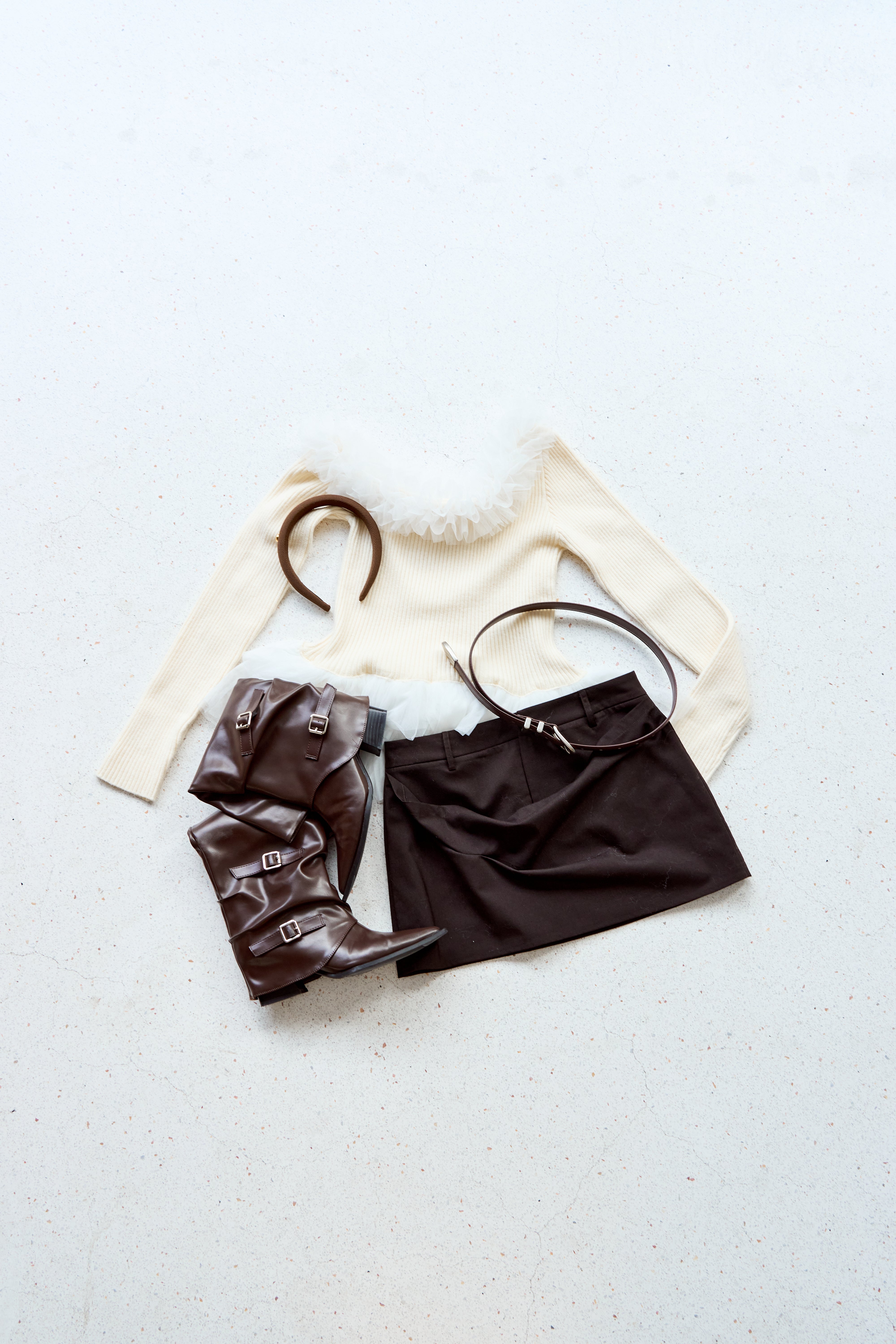 Layered Drape Mini Skirt