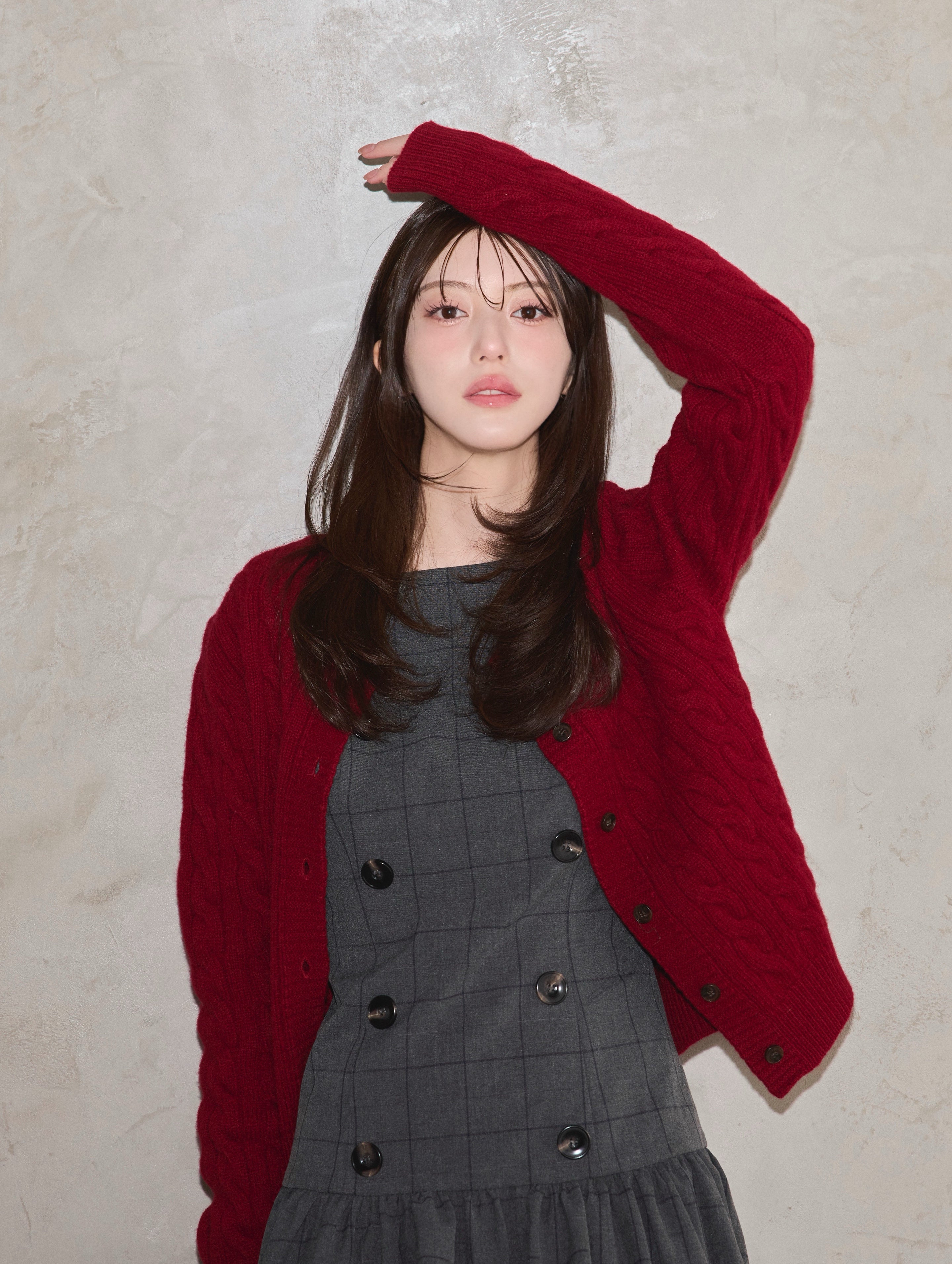 Double Button Balloon Hem Dress