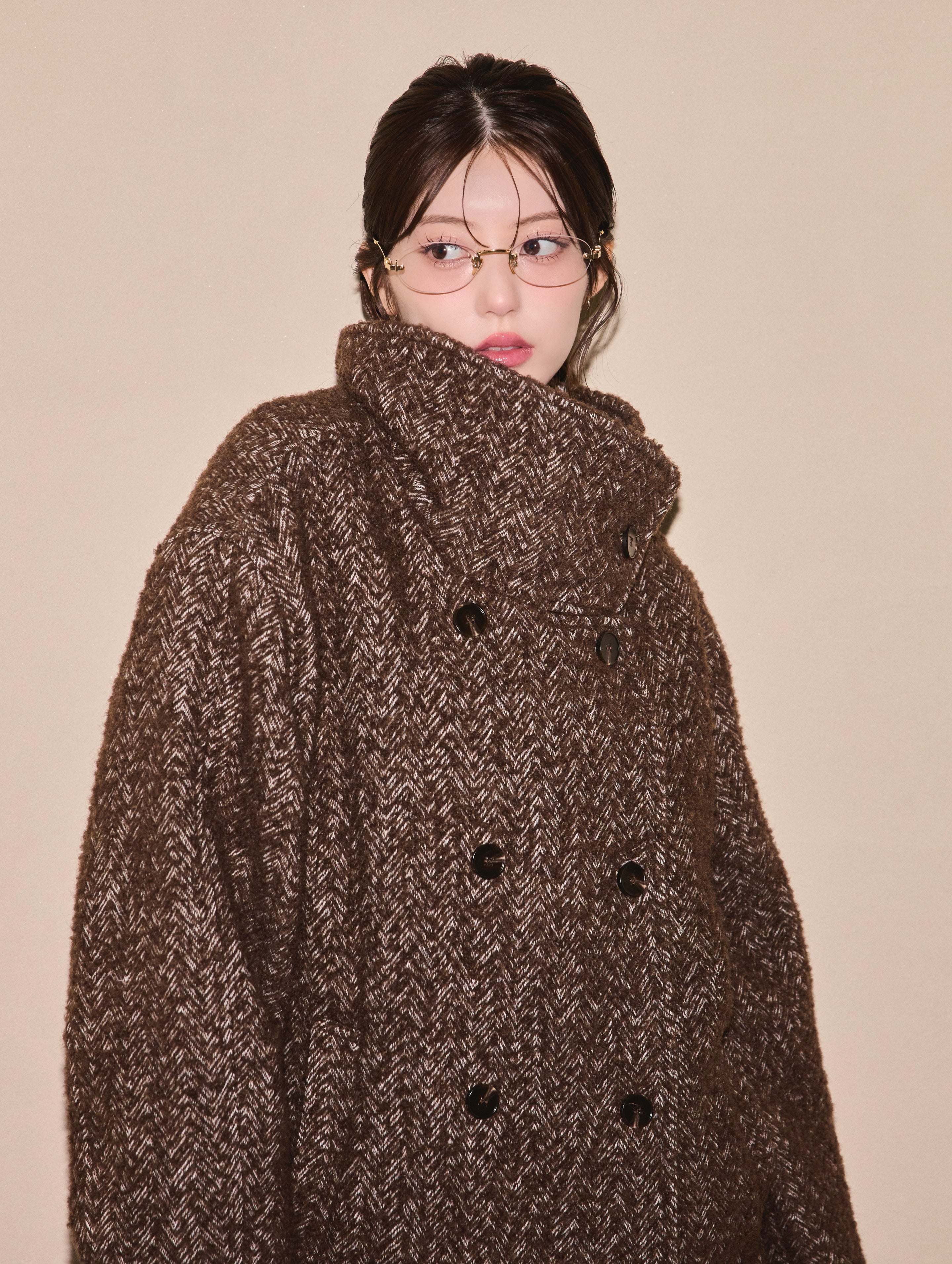 Heritage Herringbone Long Coat